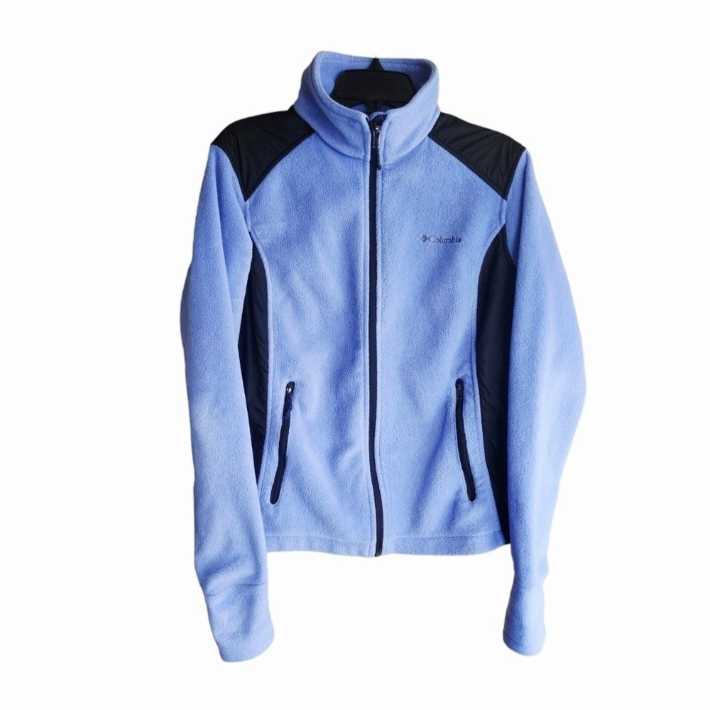 Columbia Junior's XL Fleece Jacket Paradise Spring Blue And Black‎